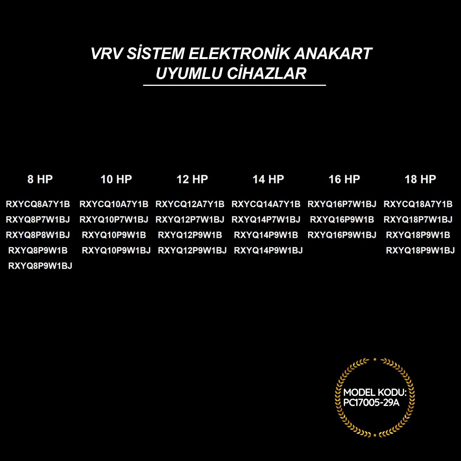 Daikin VRV Sistem Elektronik Anakart PC17005-29A