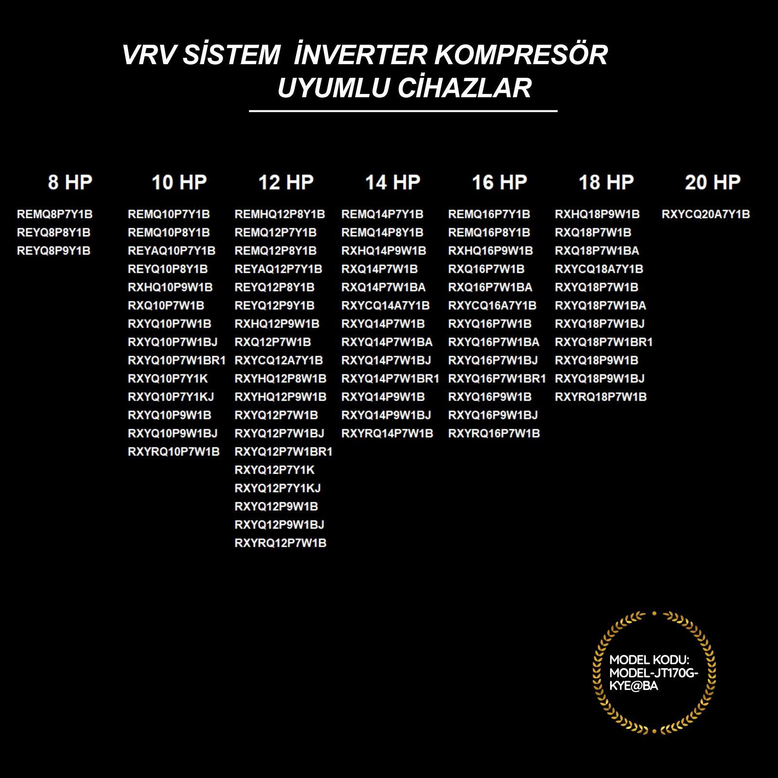 Daikin VRV Sistem Sabit Kompresör JT170G-KYE@BA