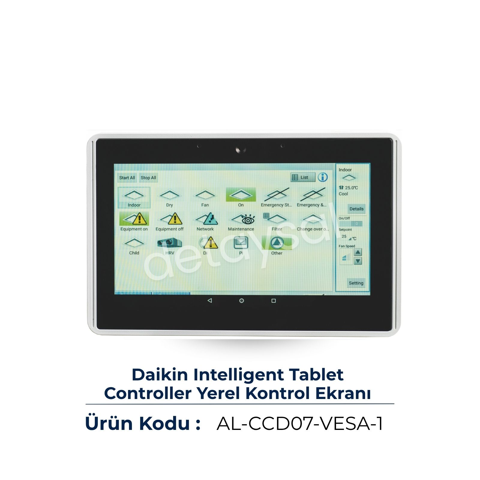 Daikin Intelligent Tablet için Kablolu Ekran AL-CCD07-VESA-1