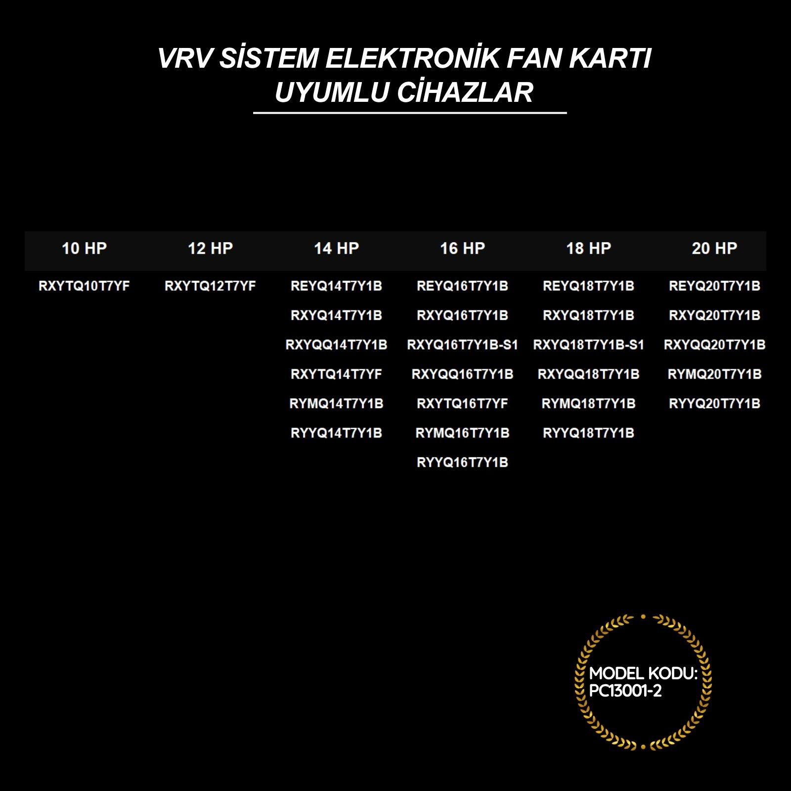Daikin VRV Sistem Elektronik Fan Kartı PC13001-2
