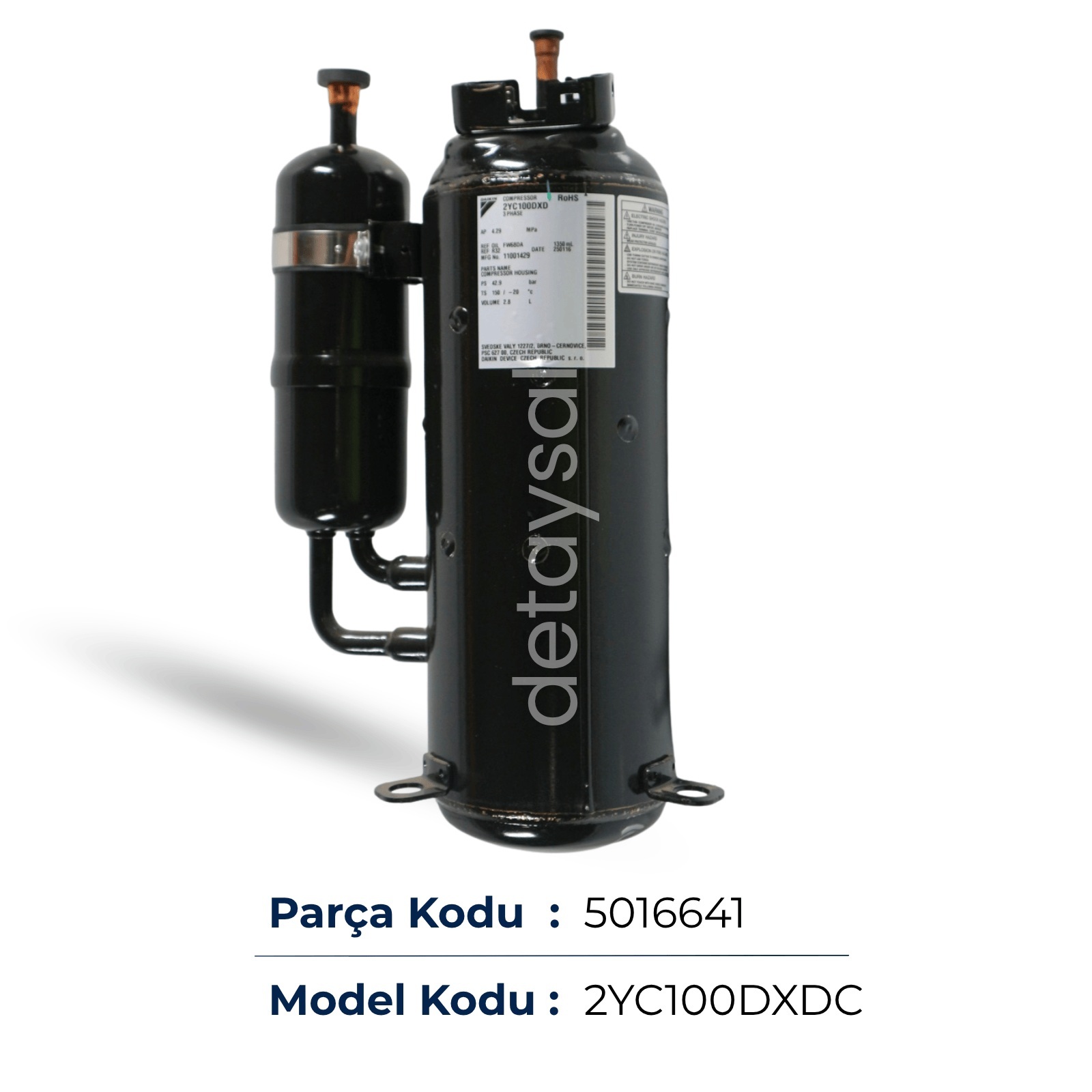 Daikin SkyAir Dış Ünite Kompresör 2YC100DXDC 5016641