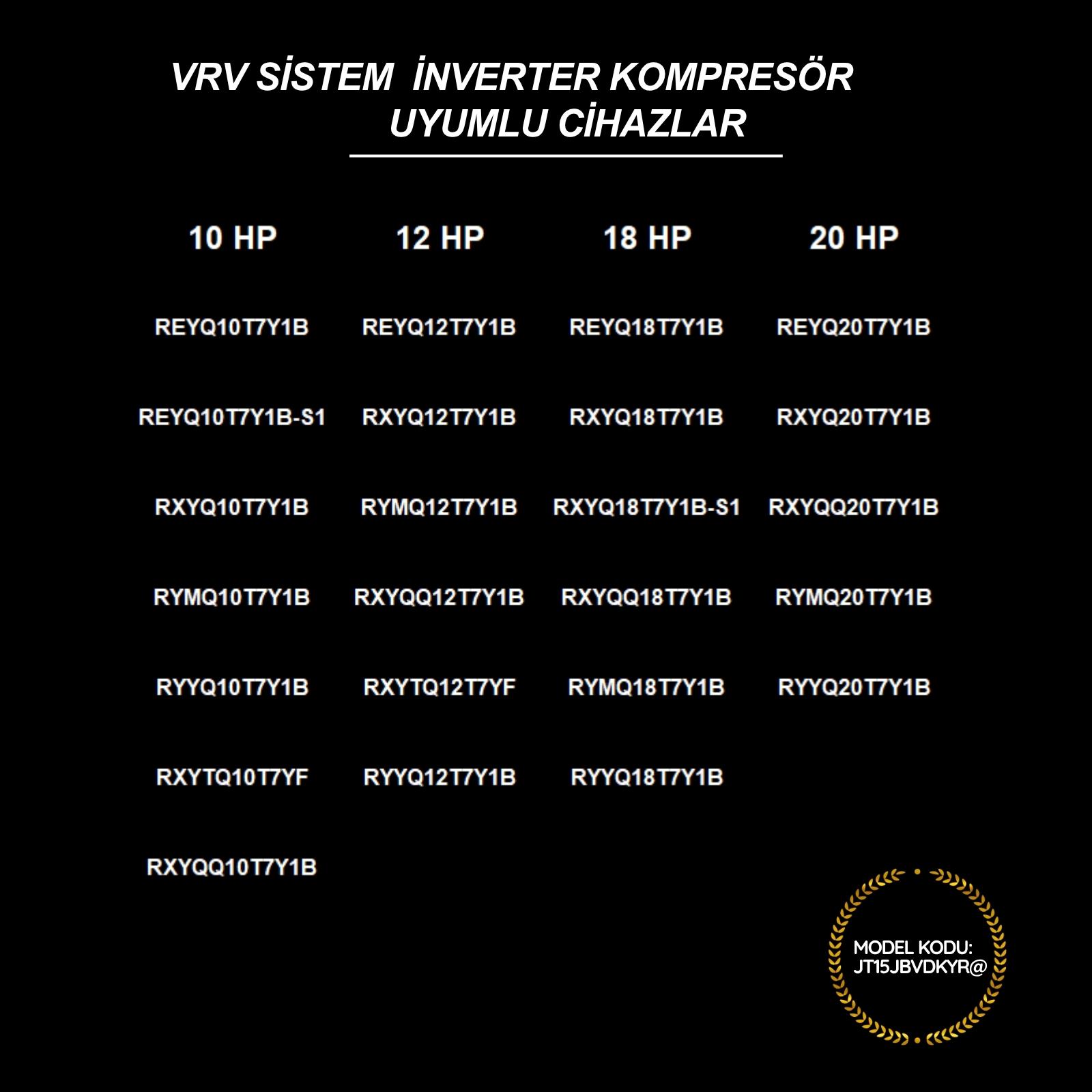 Daikin VRV Sistem İnverter Kompresör JT15BVDKYR@