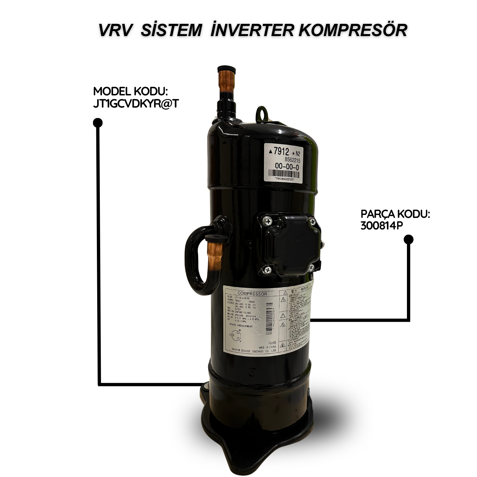Daikin VRV Sistem İnverter Kompresör JT1GCVDKYR@T 